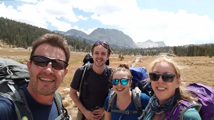 Jackson hiking the Pyrenees with friends